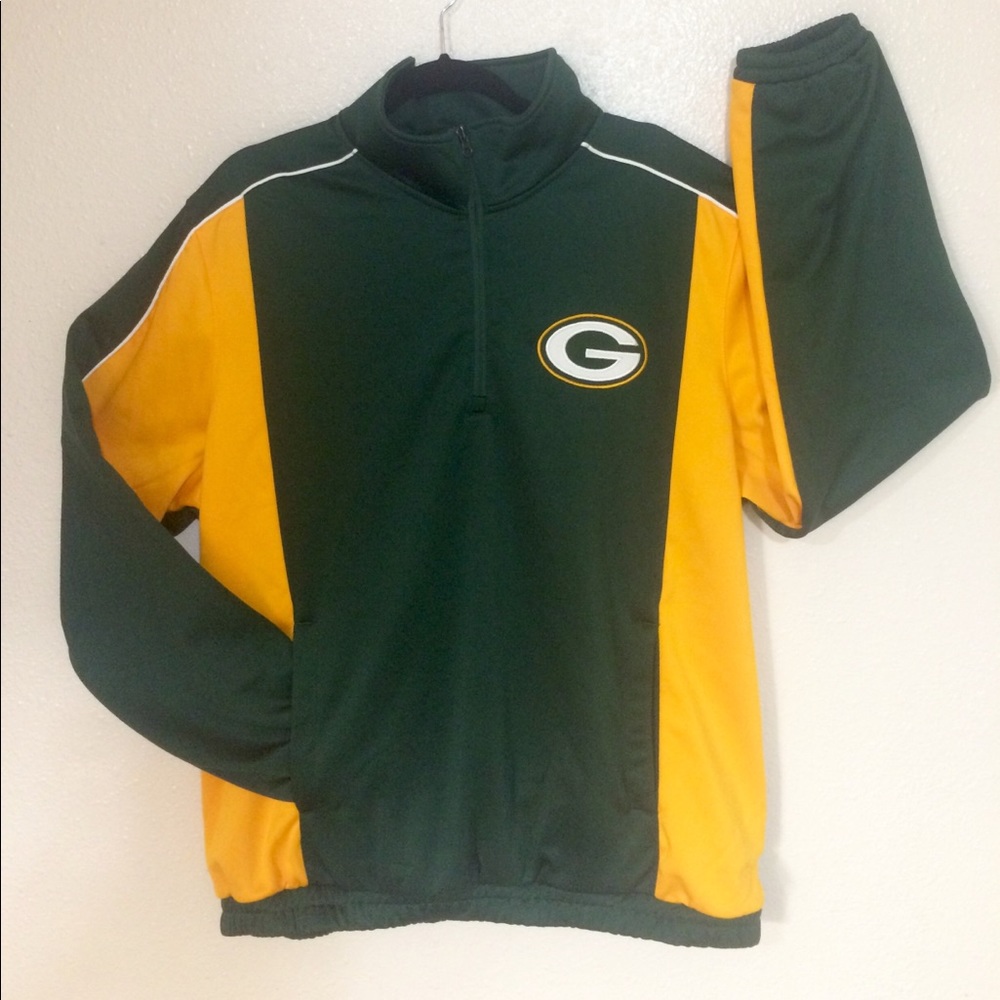 Green Bay Packers Qr Zip Fleece Performance Jacket